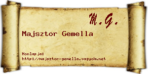 Majsztor Gemella névjegykártya